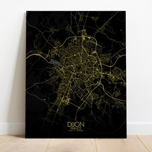 Dijon sur toile city map nuit
