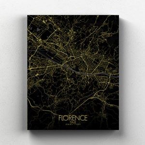 Florence sur toile city map nuit