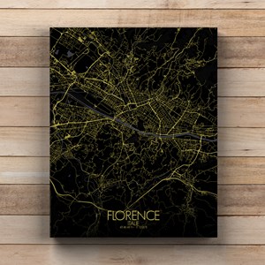 Florence sur toile city map nuit
