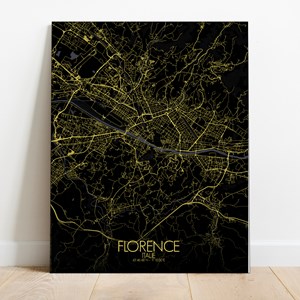 Florence sur toile city map nuit