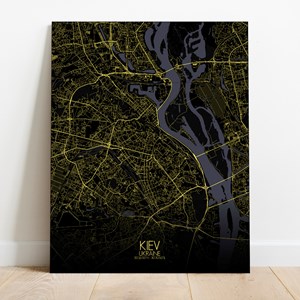Kiev sur toile city map nuit