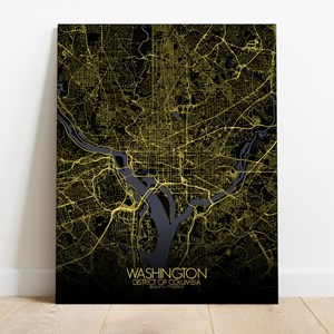 Washington sur toile city map nuit