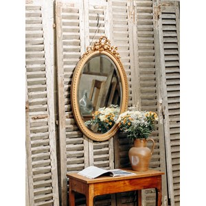 Georges, le miroir ovale doré n°808