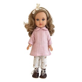 Poupée 40cm emilia bobble rose