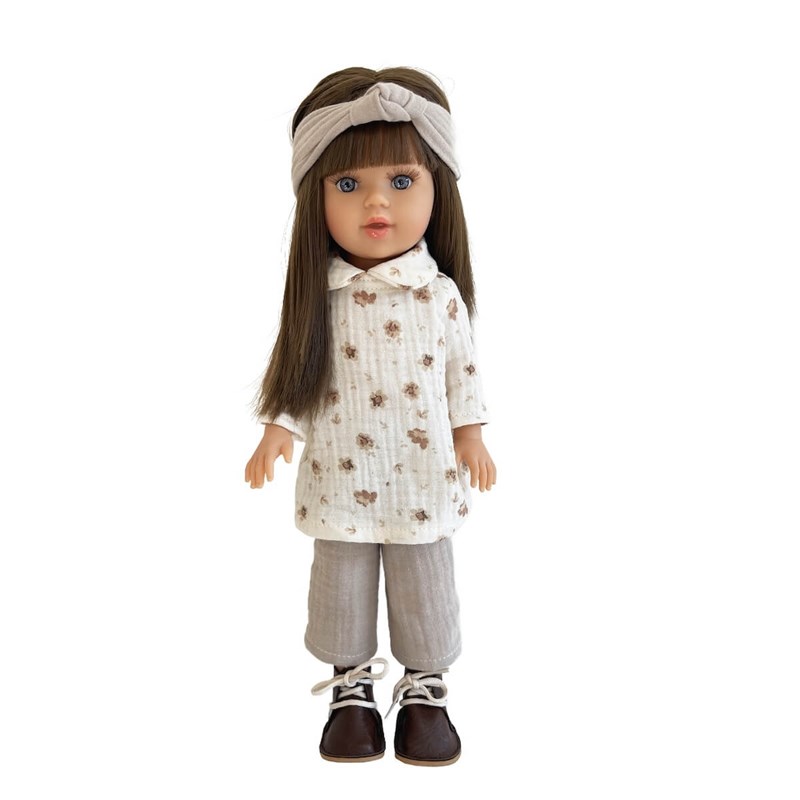 Poupee+40cm+sasha+bobble+flowers+rose