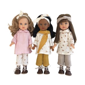 Poupée 40cm sasha bobble flowers rose