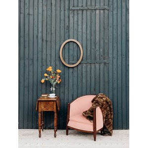 Ernest, le fauteuil rose en tissu n°581