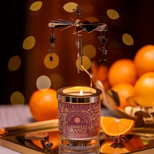 Carrousel bougie cannelle orange