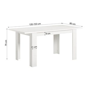Table homestyle4u blanc