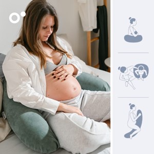 Coussin de maternité buddy corduroy gree