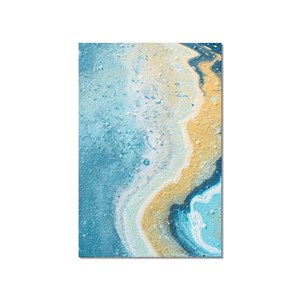 Tableau abstrait blue paint bubble