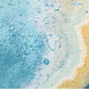 Tableau abstrait blue paint bubble