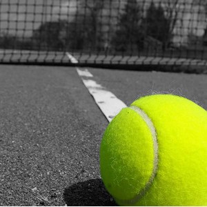 Tableau tennis balle jaune