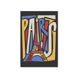 Tableau illustration tour eiffel vintage