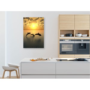 Tableau décoratif dauphins