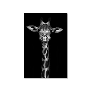 Tableau girafe haute en portrait