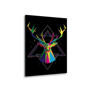 Tableau déco tête de cerf origami