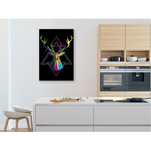 Tableau déco tête de cerf origami
