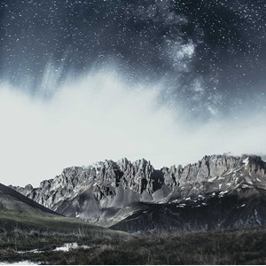 Tableau paysage la tête dans les etoiles