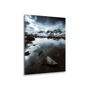 Tableau paysage face aux alpes