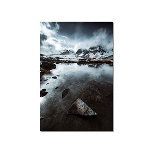 Tableau paysage face aux alpes