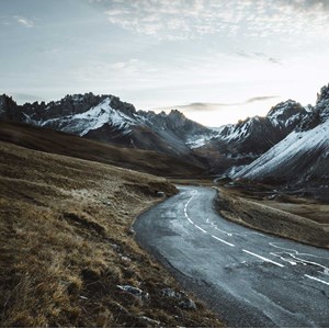 Tableau paysage sur la route du galibier