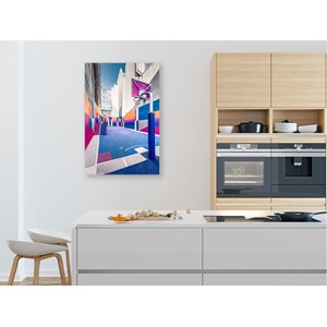 Tableau urbain city park bleu