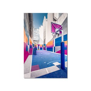 Tableau urbain city park bleu
