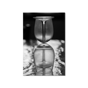 Tableau cuisine verres de vin