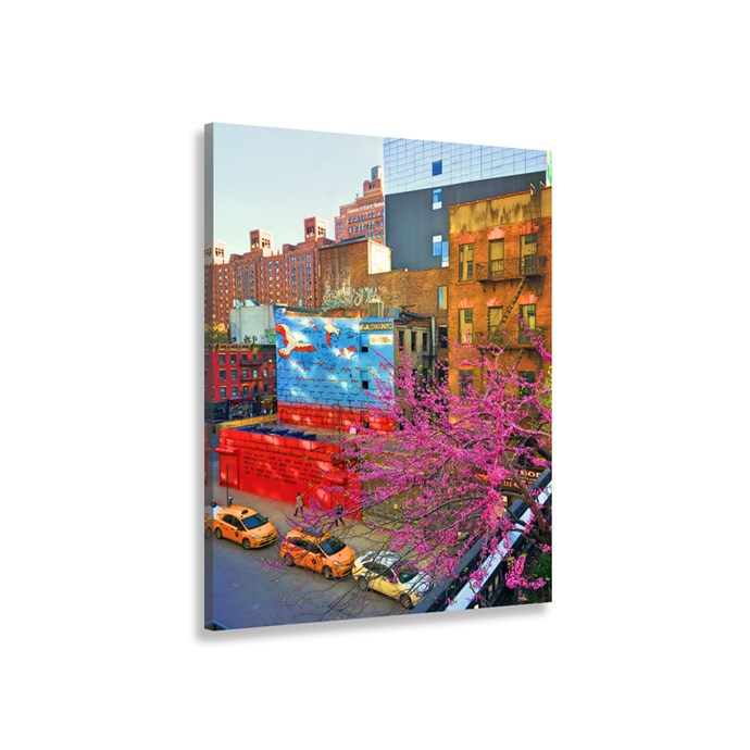Runa Art Tableau Mural XXL New York City 200 x 80 cm Marron 5 Parties - 600455b
