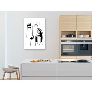 Tableau deco main aux visages