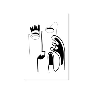 Tableau deco main aux visages