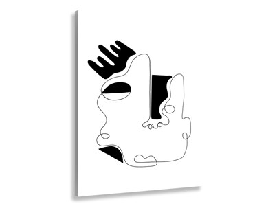 Tableau deco art lineaire mohicans