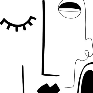 Tableau art linéaire rossy de palma