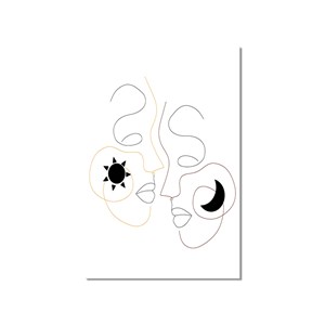 Tableau deco one line nude
