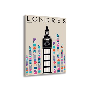 Tableau london big ben retro