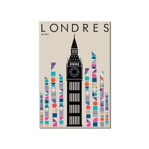 Tableau london big ben retro