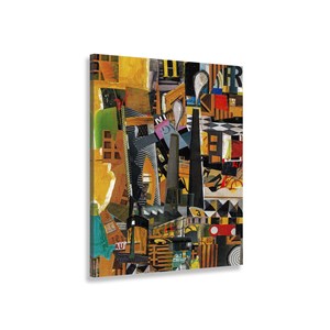 Tableau abstrait urbain cityscape