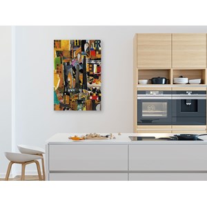 Tableau abstrait urbain cityscape