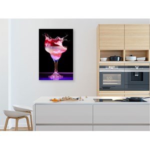 Tableau decoration cuisine cocktail rose