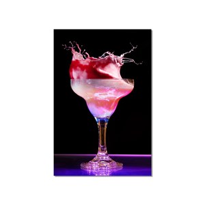 Tableau decoration cuisine cocktail rose