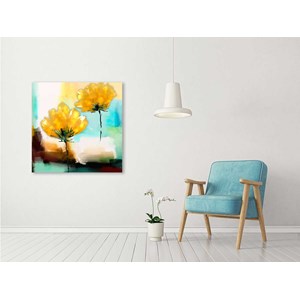 Tableau peinture abstrait fleur