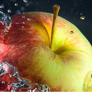 Tableau déco pommes et gouttes d'eau