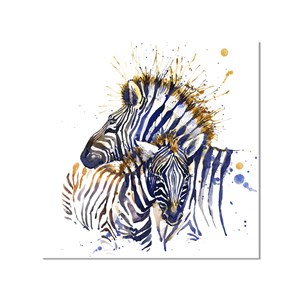 Tableau zèbres bleus