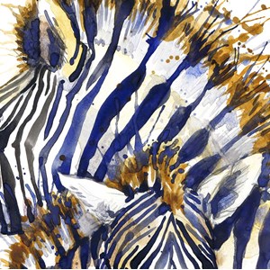Tableau zèbres bleus
