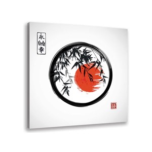 Tableau zen circle japon et bambous