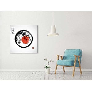 Tableau zen circle japon et bambous