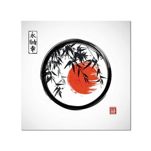 Tableau zen circle japon et bambous