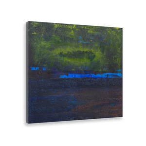 Tableau abstrait boreales bleues