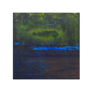 Tableau abstrait boreales bleues